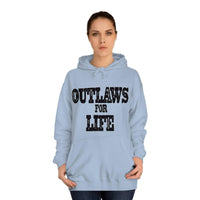 Roger Clark - Outlaws black silhouette/Unisex College Hoodie - GtvStore