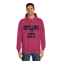 Roger Clark - Outlaws black silhouette/Unisex College Hoodie - GtvStore