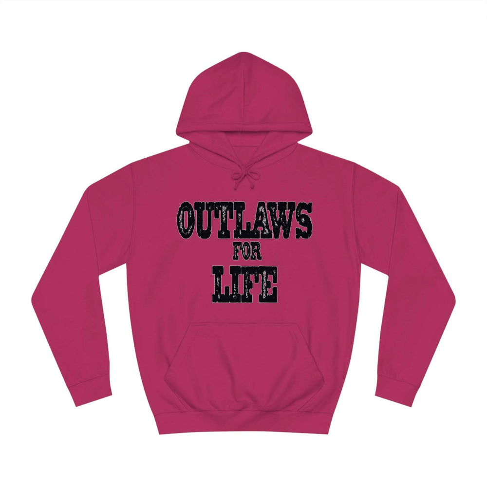 Roger Clark - Outlaws black silhouette/Unisex College Hoodie - GtvStore