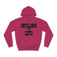 Roger Clark - Outlaws black silhouette/Unisex College Hoodie - GtvStore