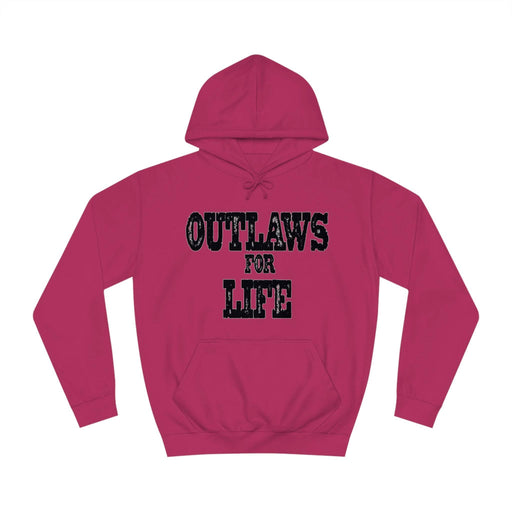Roger Clark - Outlaws black silhouette/Unisex College Hoodie - GtvStore
