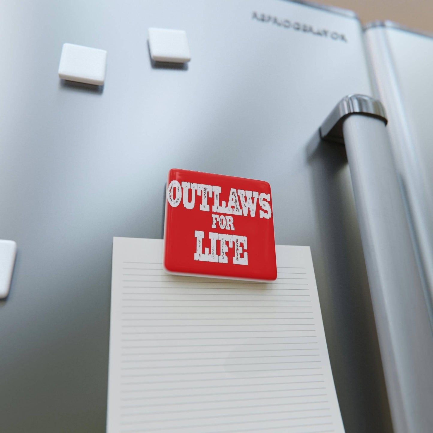 Roger Clark- Outlaws white/Porcelain Magnet, Square - GtvStore