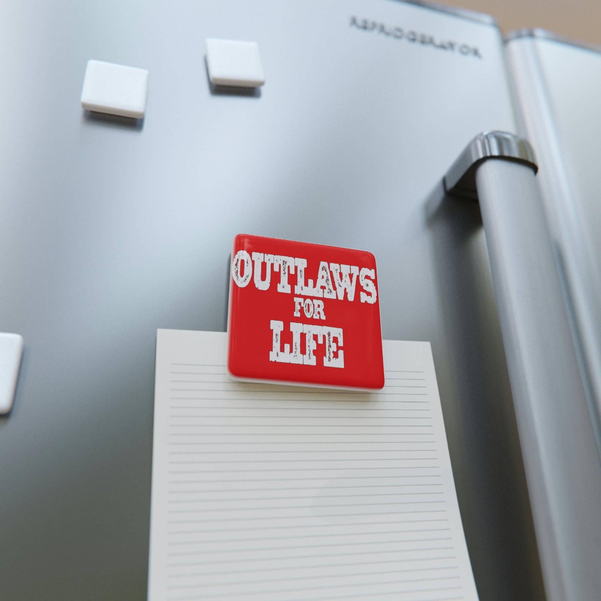 Roger Clark- Outlaws white/Porcelain Magnet, Square - GtvStore