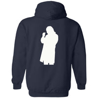 Roger Clark- Peachy white silhouette/ Pullover Hoodie AUTOGRAPHED - GtvStore
