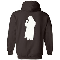 Roger Clark- Peachy white silhouette/ Pullover Hoodie AUTOGRAPHED - GtvStore