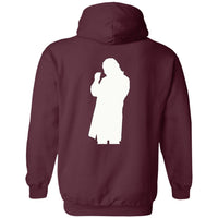 Roger Clark- Peachy white silhouette/ Pullover Hoodie AUTOGRAPHED - GtvStore