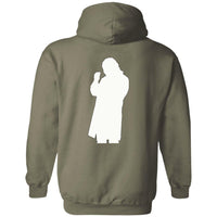 Roger Clark- Peachy white silhouette/ Pullover Hoodie AUTOGRAPHED - GtvStore