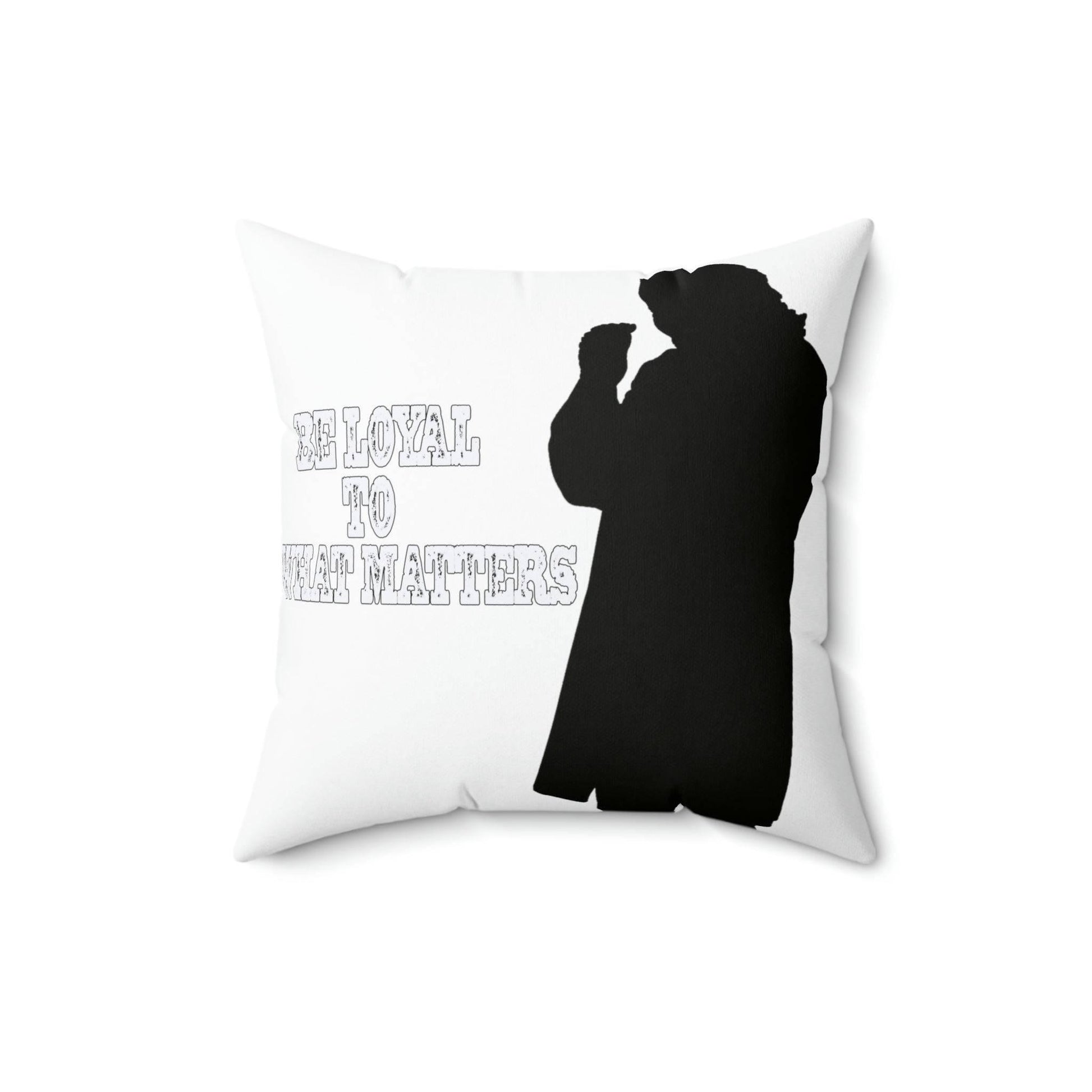 Roger Clark- Silhouette & Peachy Spun Polyester Square Pillow - GtvStore