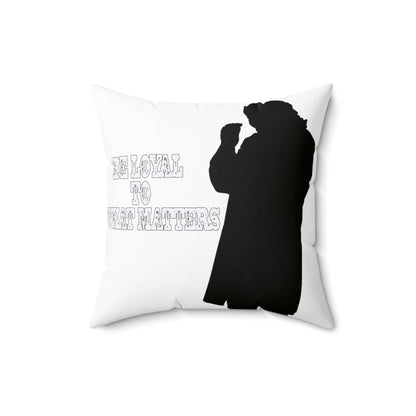 Roger Clark- Silhouette & Peachy Spun Polyester Square Pillow - GtvStore