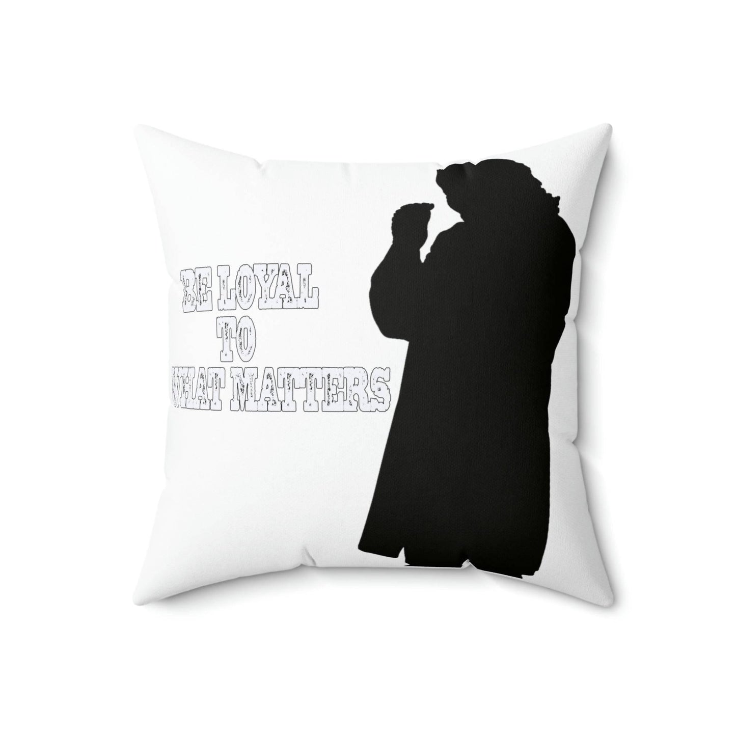 Roger Clark- Silhouette & Peachy Spun Polyester Square Pillow - GtvStore