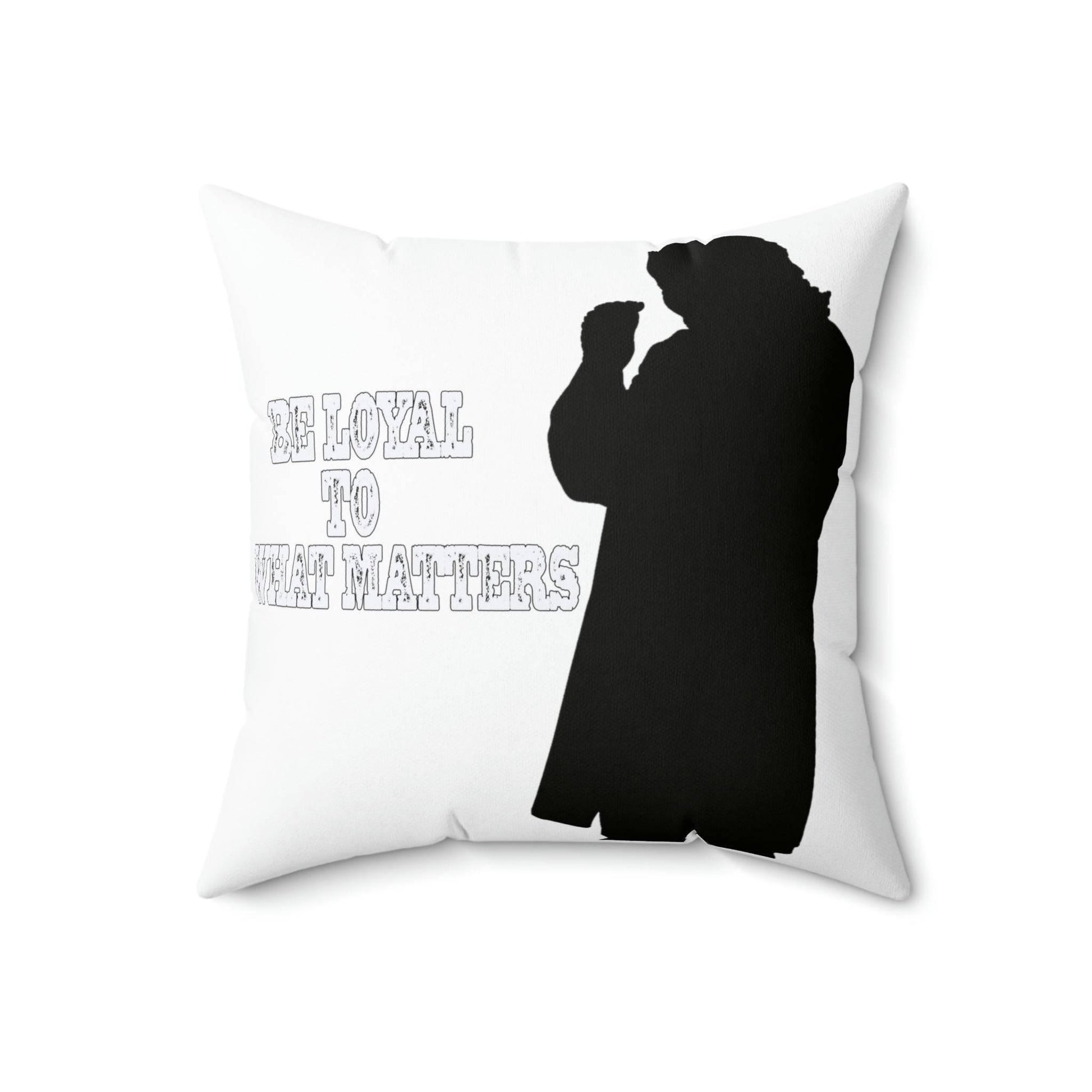 Roger Clark- Silhouette & Peachy Spun Polyester Square Pillow - GtvStore