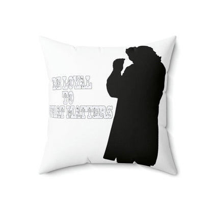 Roger Clark- Silhouette & Peachy Spun Polyester Square Pillow - GtvStore