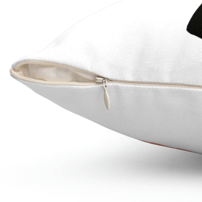 Roger Clark- Silhouette & Peachy Spun Polyester Square Pillow - GtvStore
