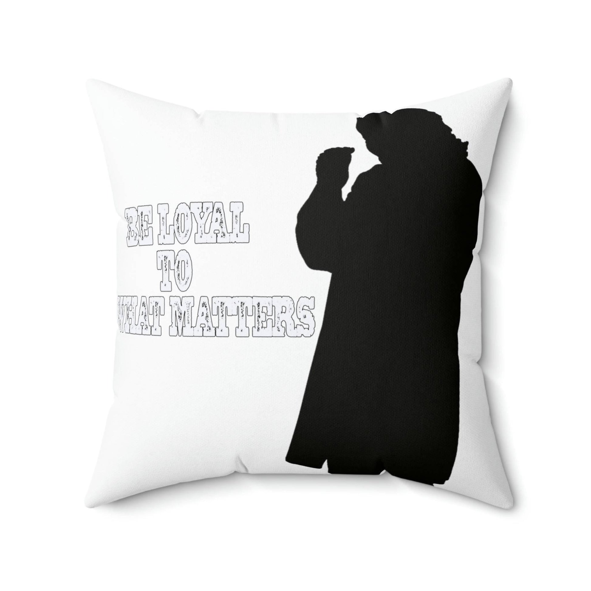 Roger Clark- Silhouette & Peachy Spun Polyester Square Pillow - GtvStore