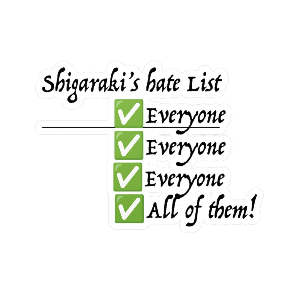 Shigaraki's Hate List Stickers - GtvStore