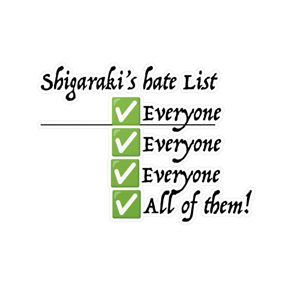 Shigaraki's Hate List Stickers - GtvStore